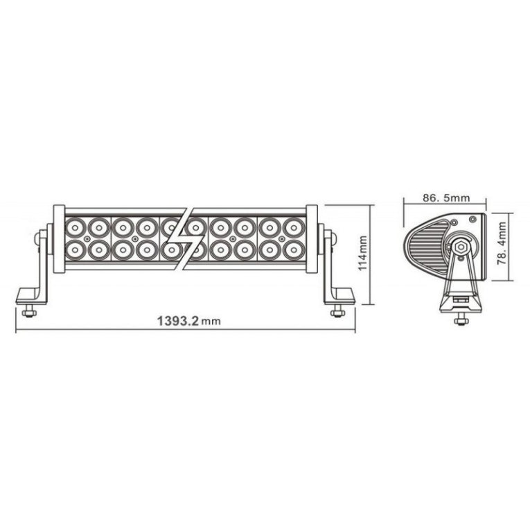 LED bar - 300W - 139cm - 4x4 offroad - 100 LED - WIT 6000K