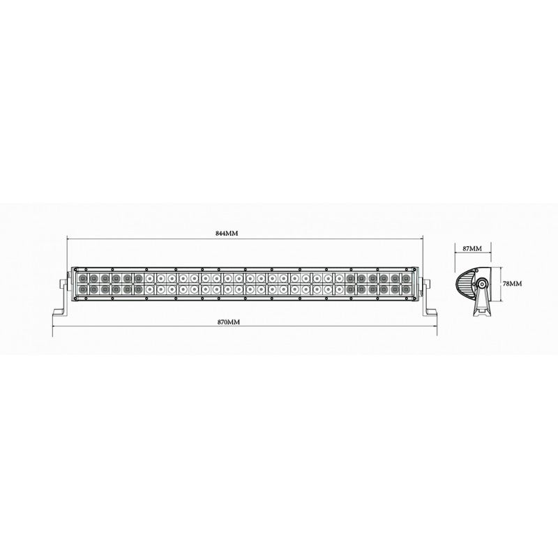 Barre LED - 180 W - 88 cm - Combo - 60 LED - Blanc 6000 K