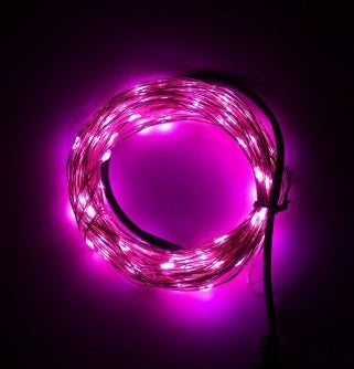 Câble LED rose de 5 mètres, 12 volts, ultra-fin.