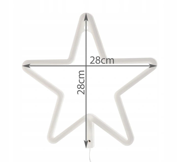 LED Christmas star - Warm white - USB + batteries