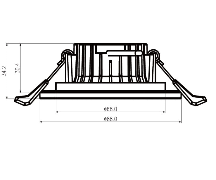 Ceiling fixture - Cold white - LED 90mm - 5W - 4000K