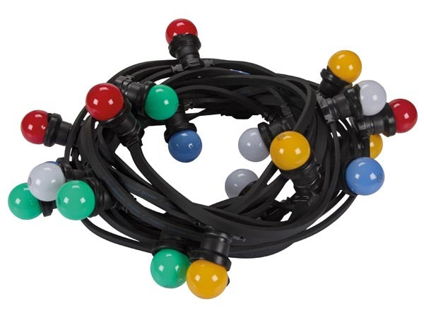 LED string light - 20 colored lights - 11 meters - IP44 outdoor