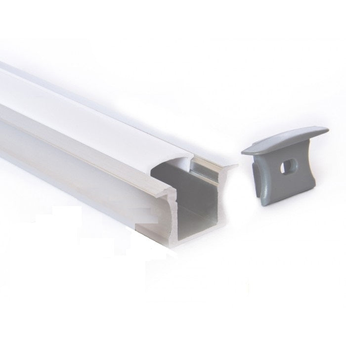 Profilé LED 1 mètre - encastré de 15 mm - profil en U