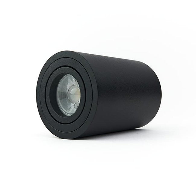 Surface-mounted spotlight GU10 - 96mm - Plastic - Round fixture - Black