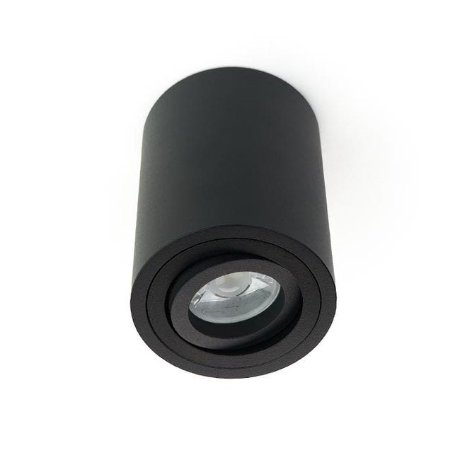 Surface-mounted spotlight GU10 - 96mm - Plastic - Round fixture - Black