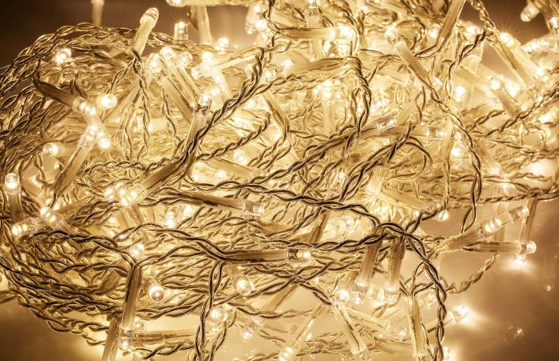 LED curtain Christmas - 5 meters - 33 strings - warm white - 330 LEDs - Connectable