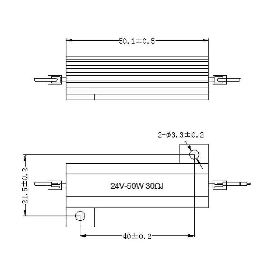 CANBUS resistor - 24V - 50W - 30 Ohm - Per piece