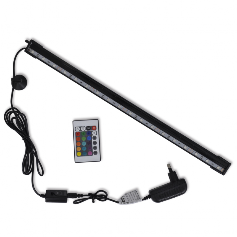 Lampe d'aquarium RGB 48 cm + contrôleur à 24 touches