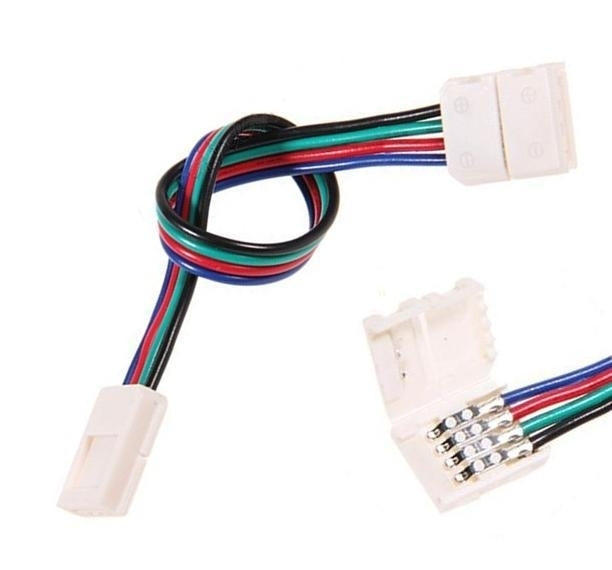 Câble de connexion pour bande LED RGB clic à clic - 10 cm