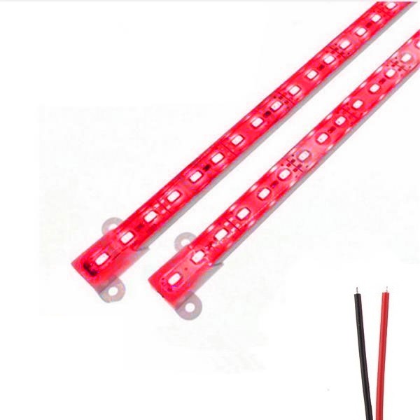 LED strip 50cm - Aluminum profile - 12V - IP65 - Red