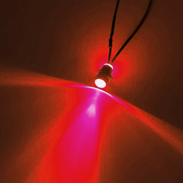 Mini LED indicatielampje - Rood - 10mm - 12/24V - Metalen behuizing