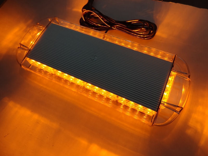 ORANGE 54cm - 40 LED roof flashing light LED - magnet mounting