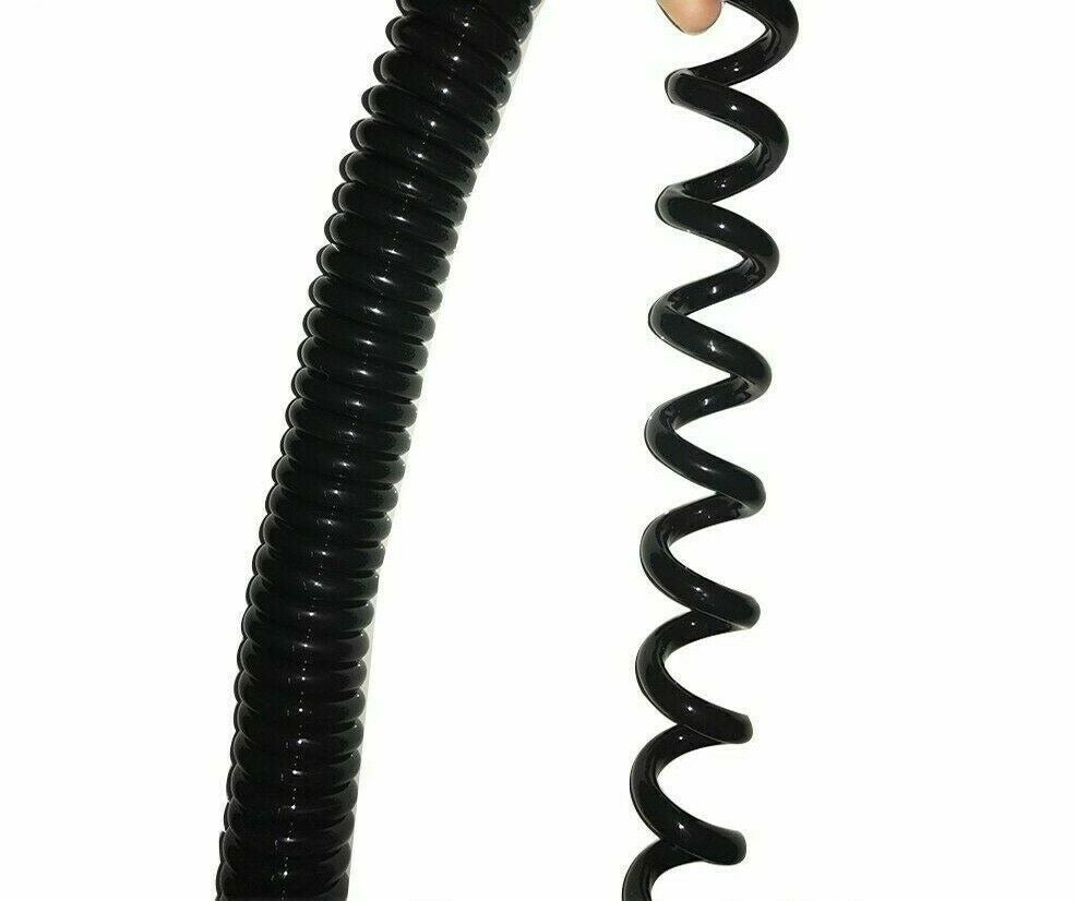 Cordon spiralé avec fiche - 3 x 1 mm² - 70 cm