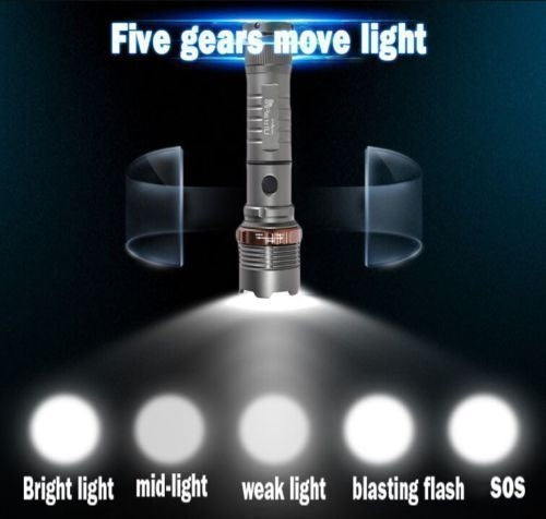 Lampe torche LED 6000 lumens 17 cm - XML ​​- T6