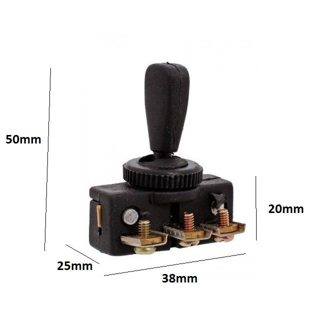 Switch - three positions - 12 to 24 Volt - 75 Watt