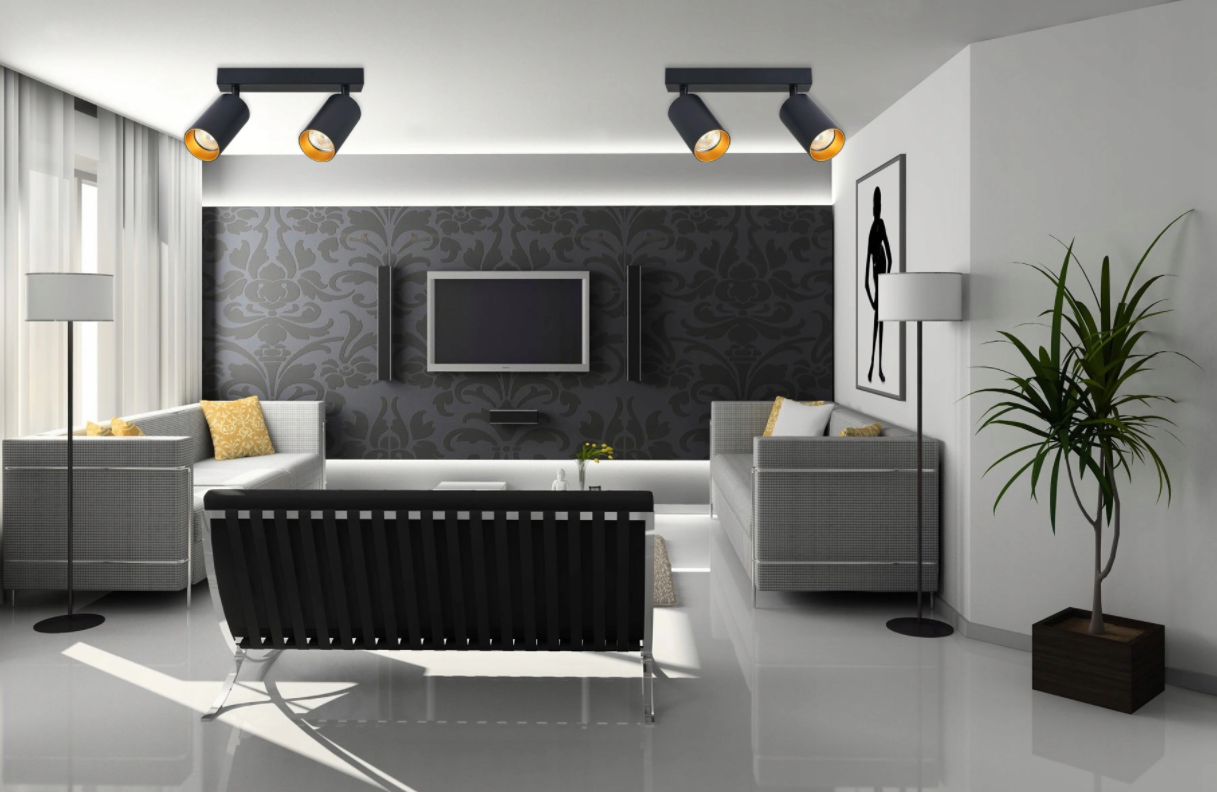 Surface-mounted ceiling spotlight - 2 pieces - GU10 fitting - Adjustable