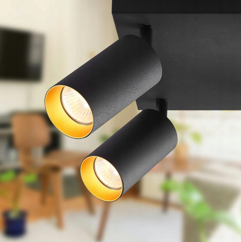 Surface-mounted ceiling spotlight - 4 pieces - GU10 fitting - Adjustable