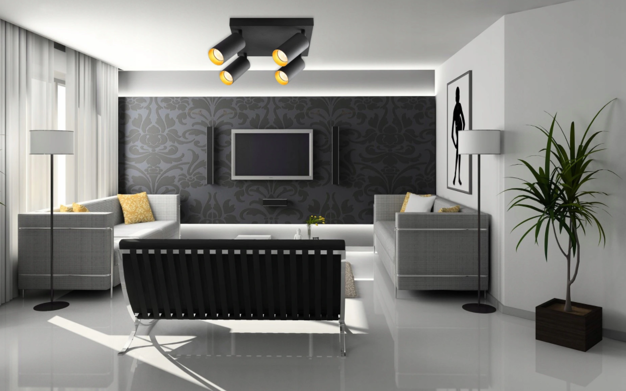 Surface-mounted ceiling spotlight - 4 pieces - GU10 fitting - Adjustable