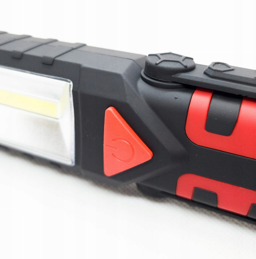 Magnetic LED flashlight - White + red - Battery operated