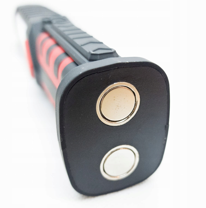Magnetic LED flashlight - White + red - Battery operated