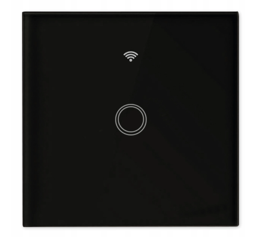 Smart wall switch black - Single - 300W - SmartLife