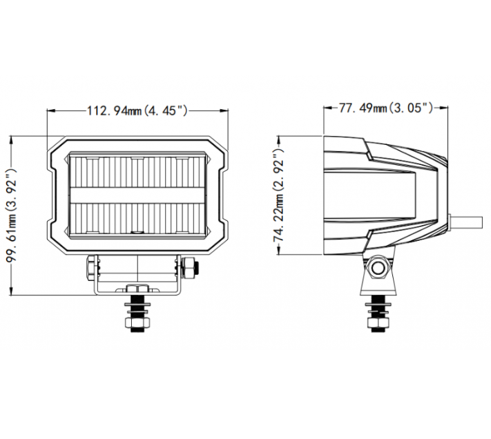 LED work lamp + COB strip - 6 LED - 2200 Lumen