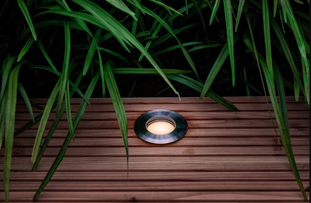 Lot de 3 spots LED pour terrasse - 12 V - 5 W - 42 mm - Kit complet