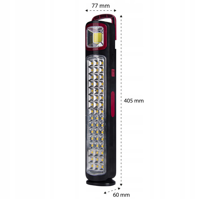 LED werkplaats lamp - 12.8W - Oplaadbaar + Solar - Koud wit