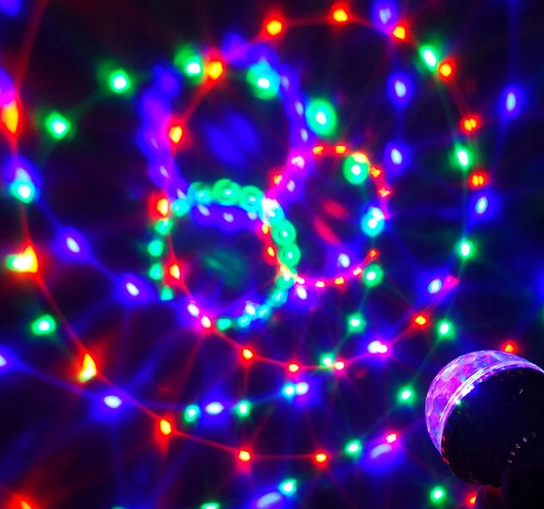 Ampoule disco E27 - Multicolore - 3W - 230V