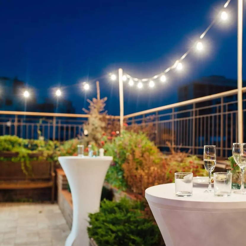 LED party light string - 5 meters - 10 lights - Warm white - 24V