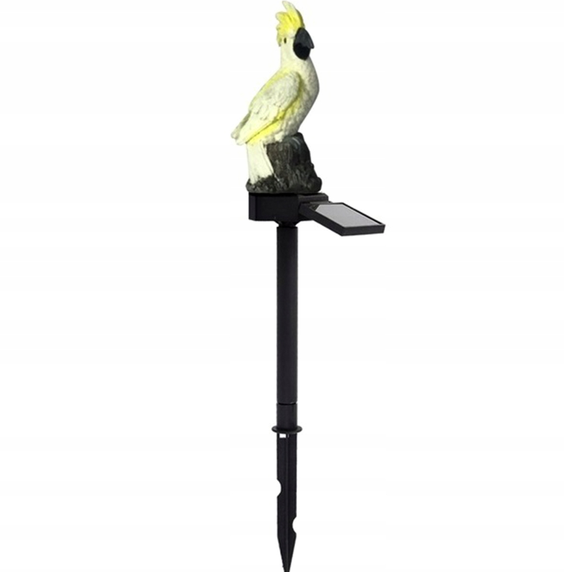 Solar LED Cockatoo - Neutral White - With Twilight Sensor and Pin