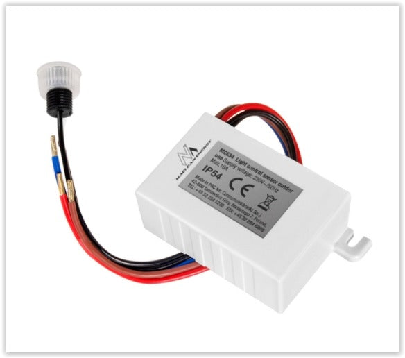 Interrupteur crépusculaire - Capteur PIR externe - 2300 W - Intégré