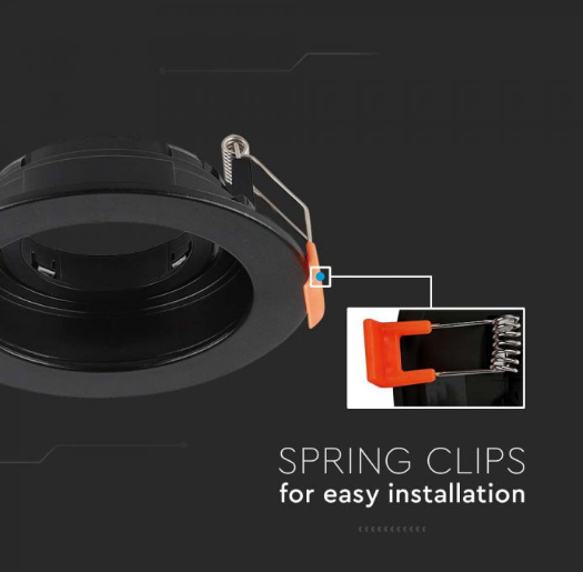 Recessed spotlight GU10 - 102mm - Plastic - Tiltable fixture