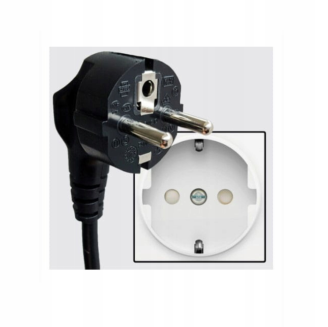 Garden post socket, double - 23cm - Stainless steel - Black