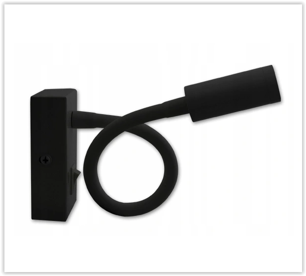 Lampe de lecture LED - 3 W - 150 lumens - noire - 220 V