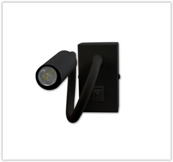 Lampe de lecture LED - 3 W - 150 lumens - noire - 220 V