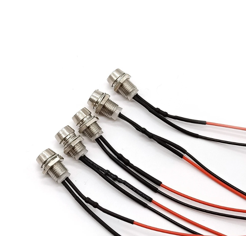 Mini LED indicatielampje - Violet - 10mm - 12/24V - Metalen behuizing