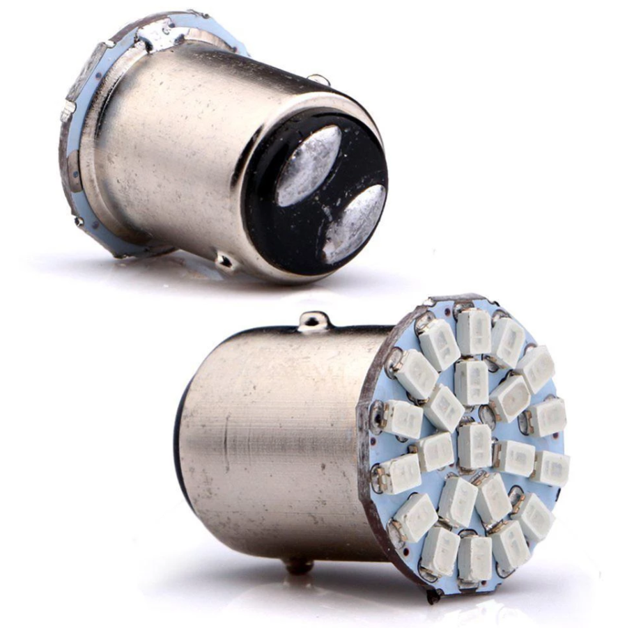 LED rouge clignotante BAY15D (22 SMD, 1157, 12 V)