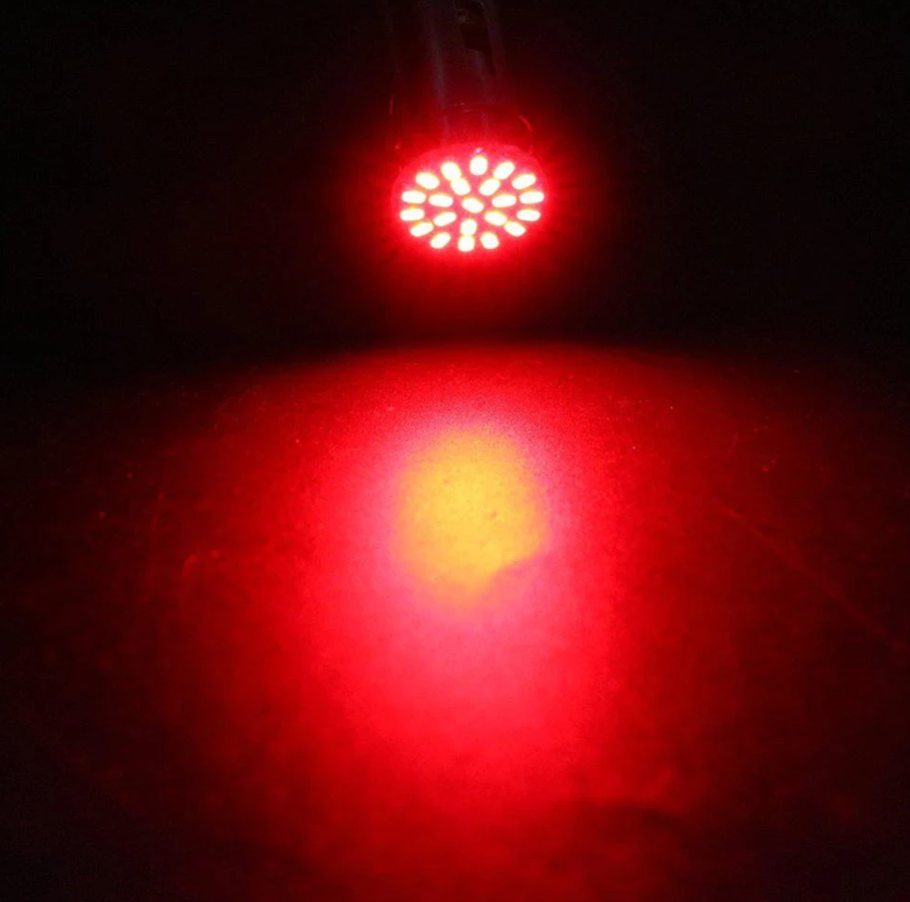 RED - Flash - BA15S - LED - 22 SMD - 1156 - 12V