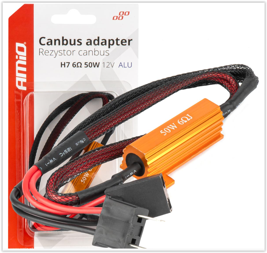 Résistance CANBUS - 12 V - 50 W - 6 Ω - H7 - À l'unité
