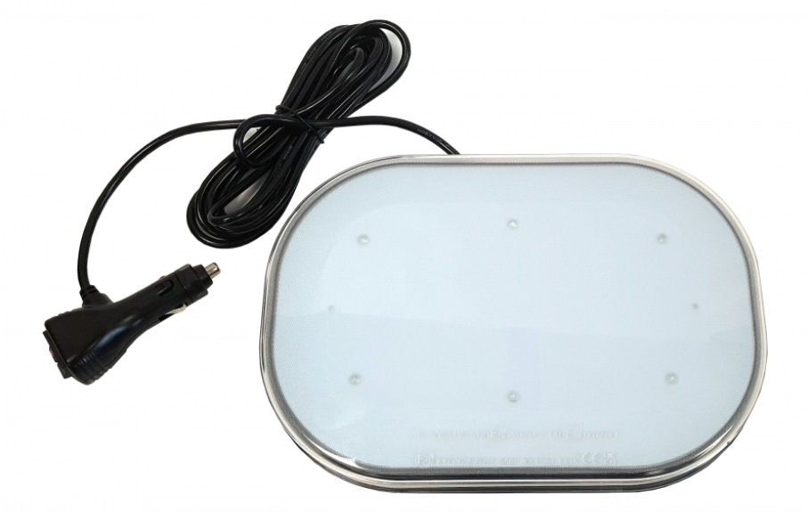 LED Roof Rotating Beacon R10/R65 - 60 LED – 248 x 171mm - Magnet - Orange