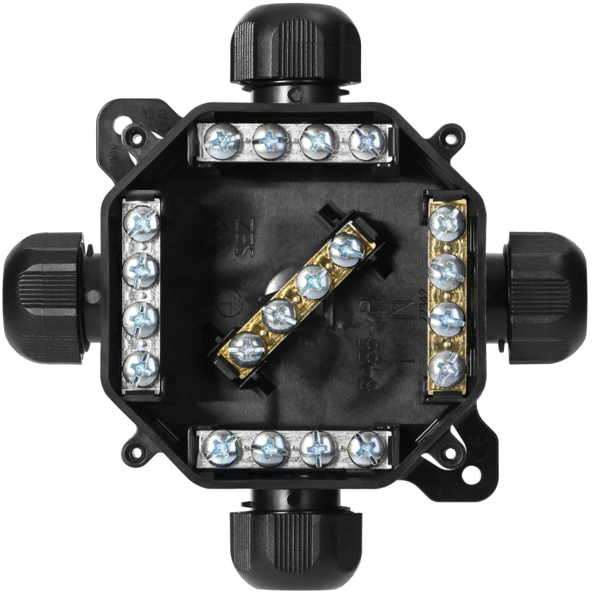 junction box for star and delta connections 4-way P67 - 122 x 122
