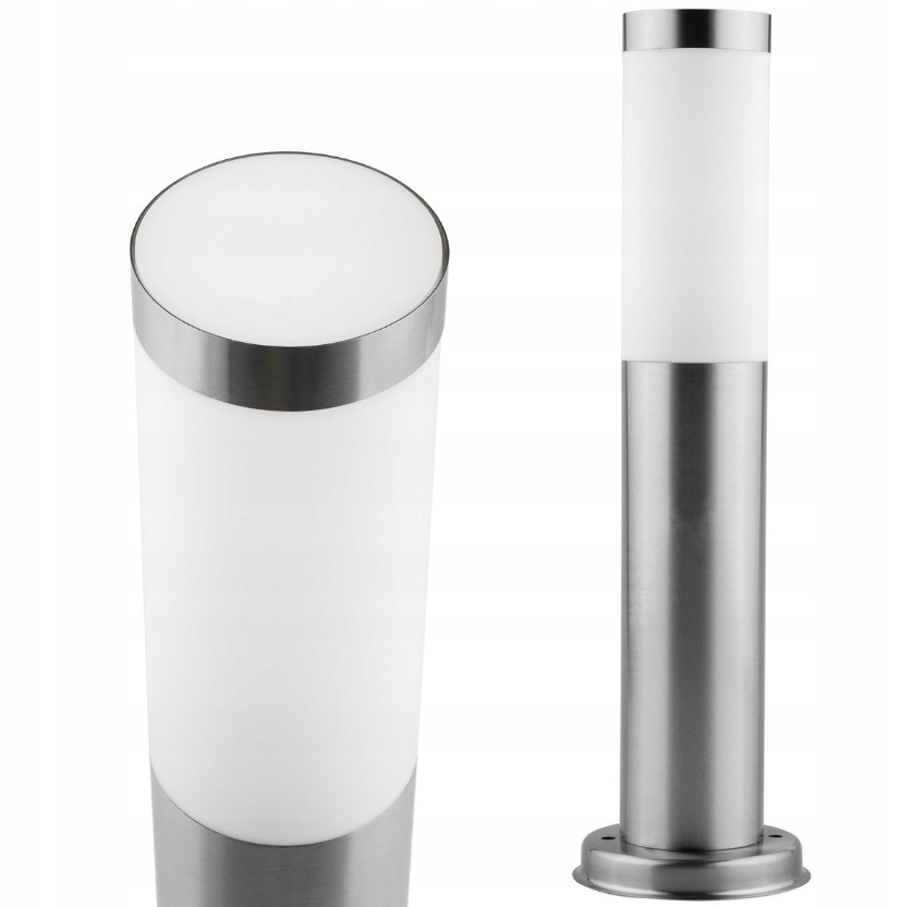 Borne de jardin LED - 45 cm - 230 V - Culot E27 - Argent