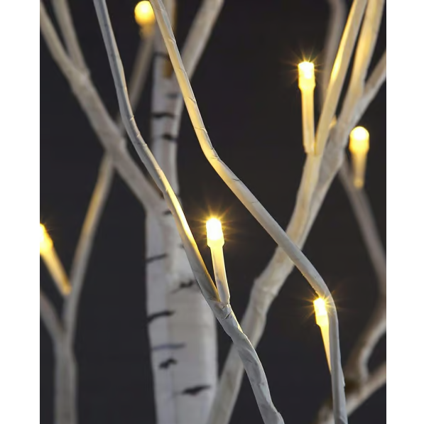 Christmas tree with LED - 90cm - 60 LEDs - Warm white - White