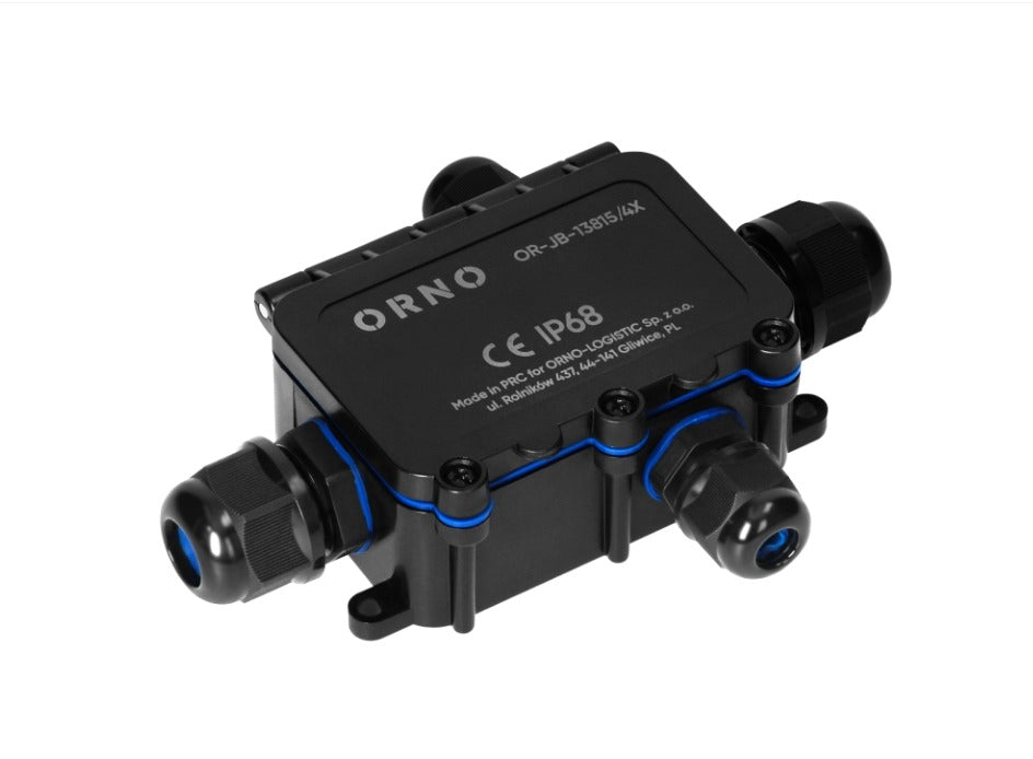 Surface-mounted Junction Box IP68 - 4-way - Impact-resistant and Flame-retardant