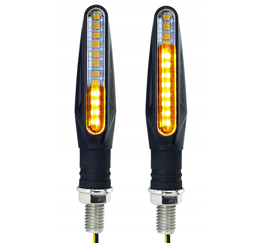 Dynamische motor richtingaanwijzers - 12 LEDs - 2 stuks