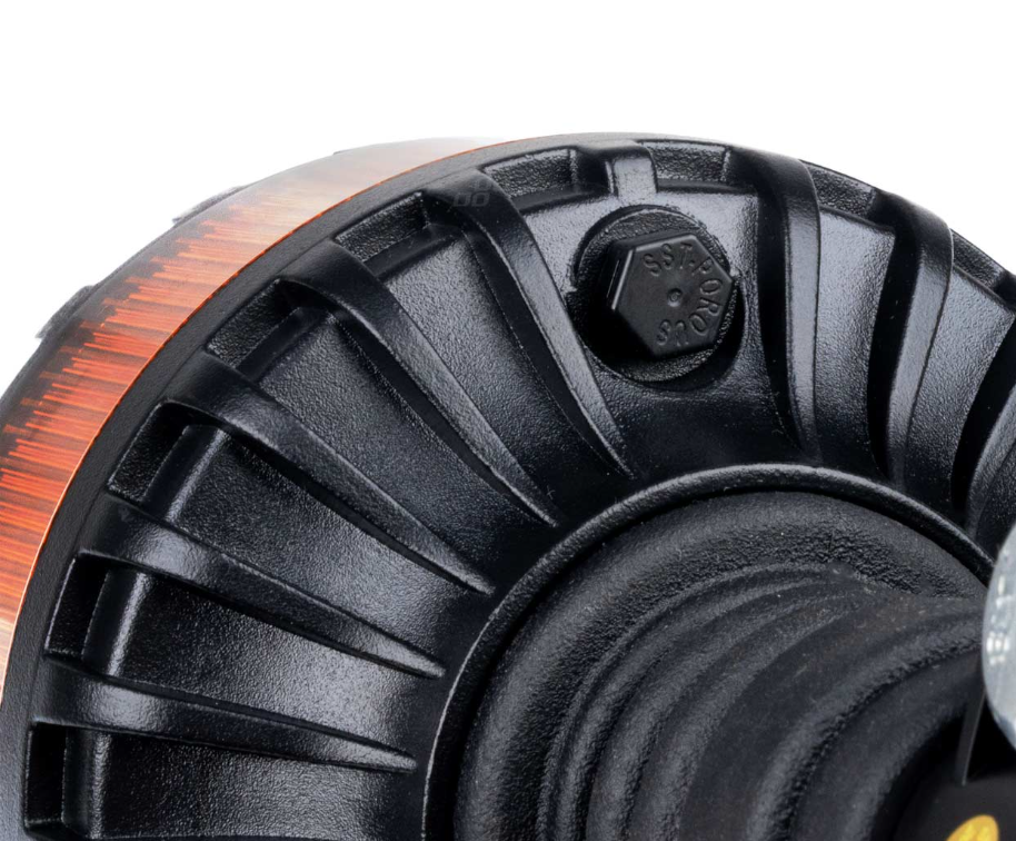 Gyrophare de toit à LED - Orange - 16 LED - R10/R65 - Support flexible