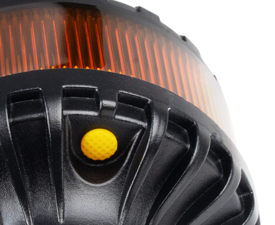 Gyrophare de toit à LED - Orange - 16 LED - R10/R65 - Support flexible