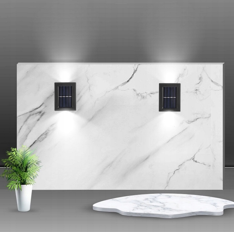 LED solar gevellamp - Neutraal wit - 2 kanten