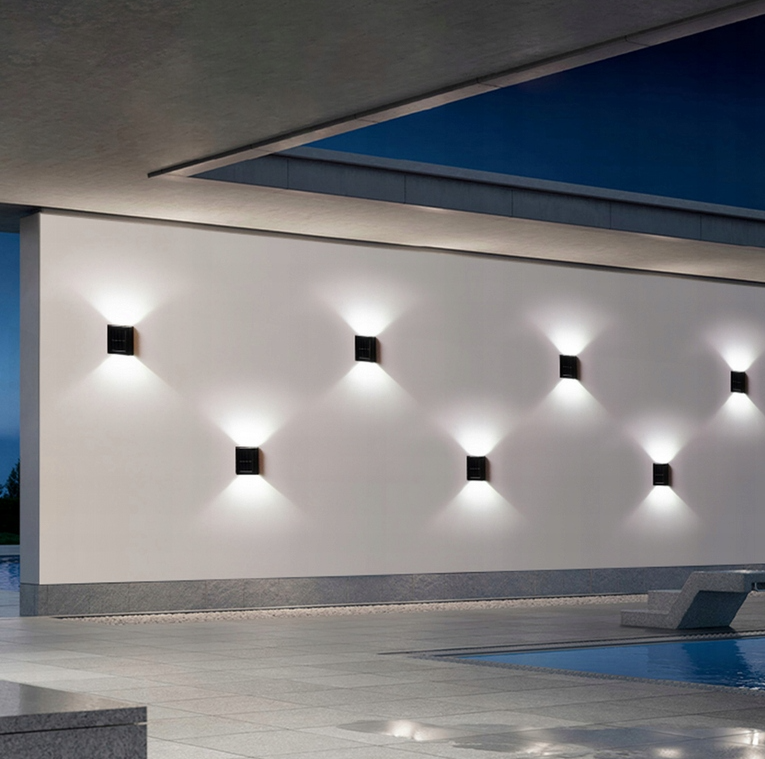 LED solar gevellamp - Neutraal wit - 2 kanten